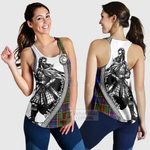 Beattie (Beatty) Tartan Clan Crest Women's Racerback Tanks with Highlander Warrior Celtic Style