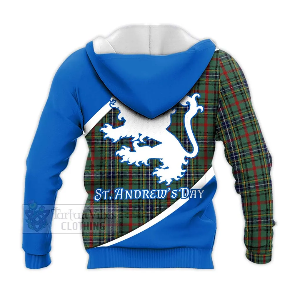 Bisset Family Crest Tartan Knitted Hoodie Celebrate Saint Andrew's Day in Style