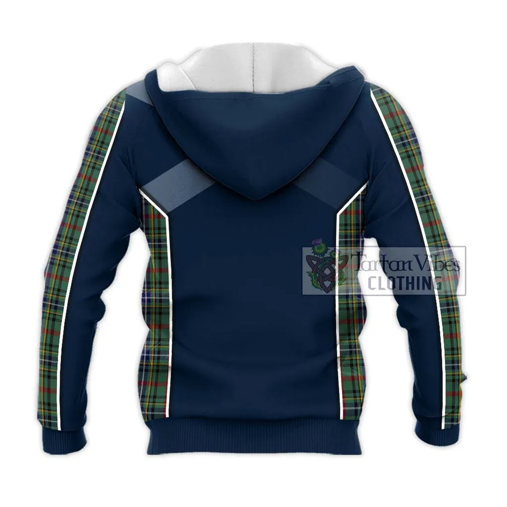 Bisset Tartan Knitted Hoodie with Family Crest and Lion Rampant Vibes Sport Style