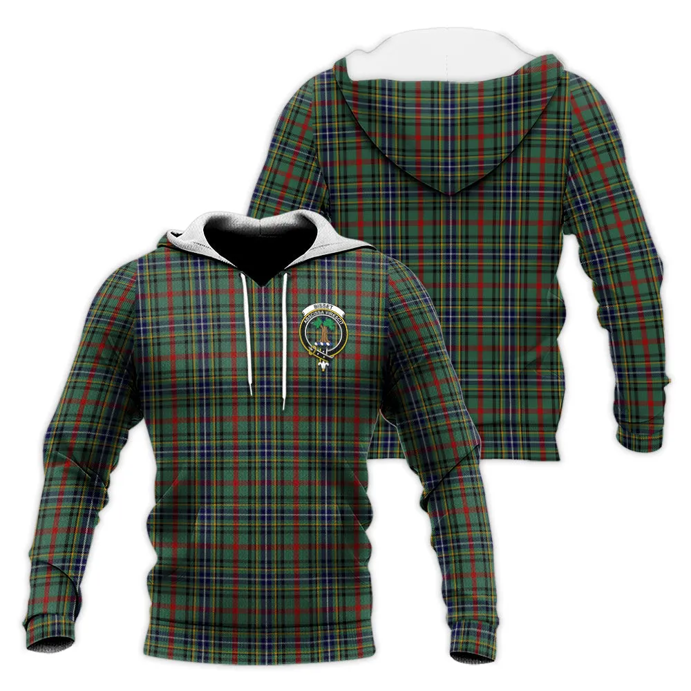 Bisset Tartan Knitted Hoodie with Family Crest