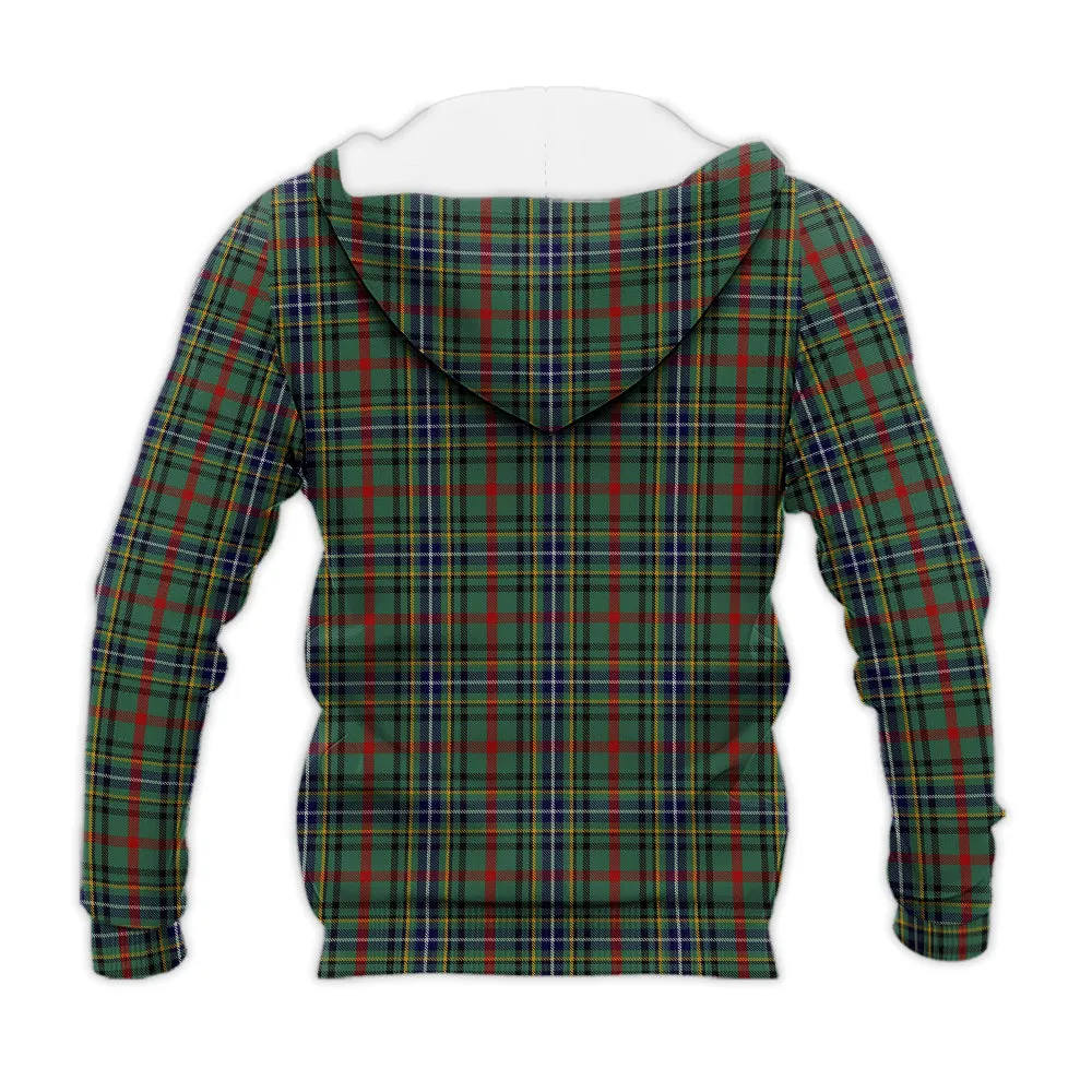 Bisset Tartan Knitted Hoodie with Family Crest