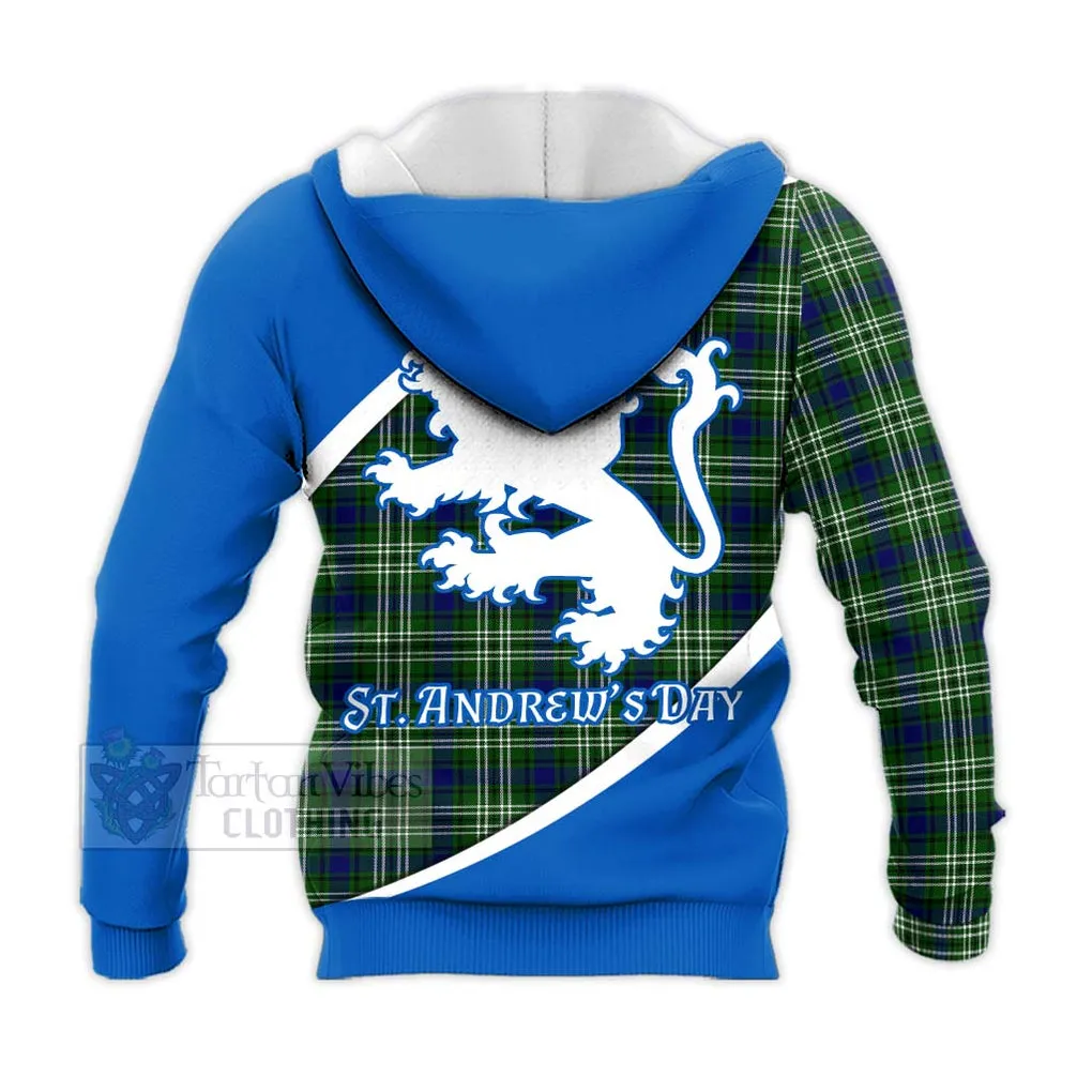 Blackadder Family Crest Tartan Knitted Hoodie Celebrate Saint Andrew's Day in Style