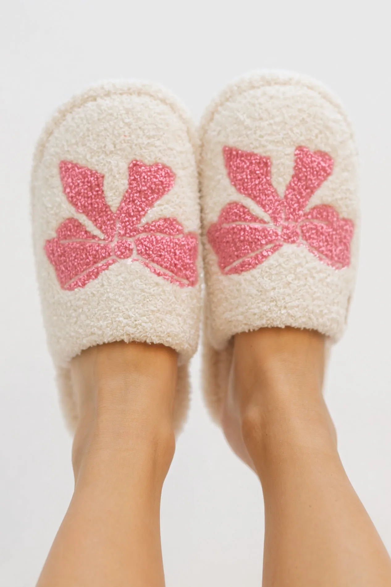 Bow Fuzzy Slippers