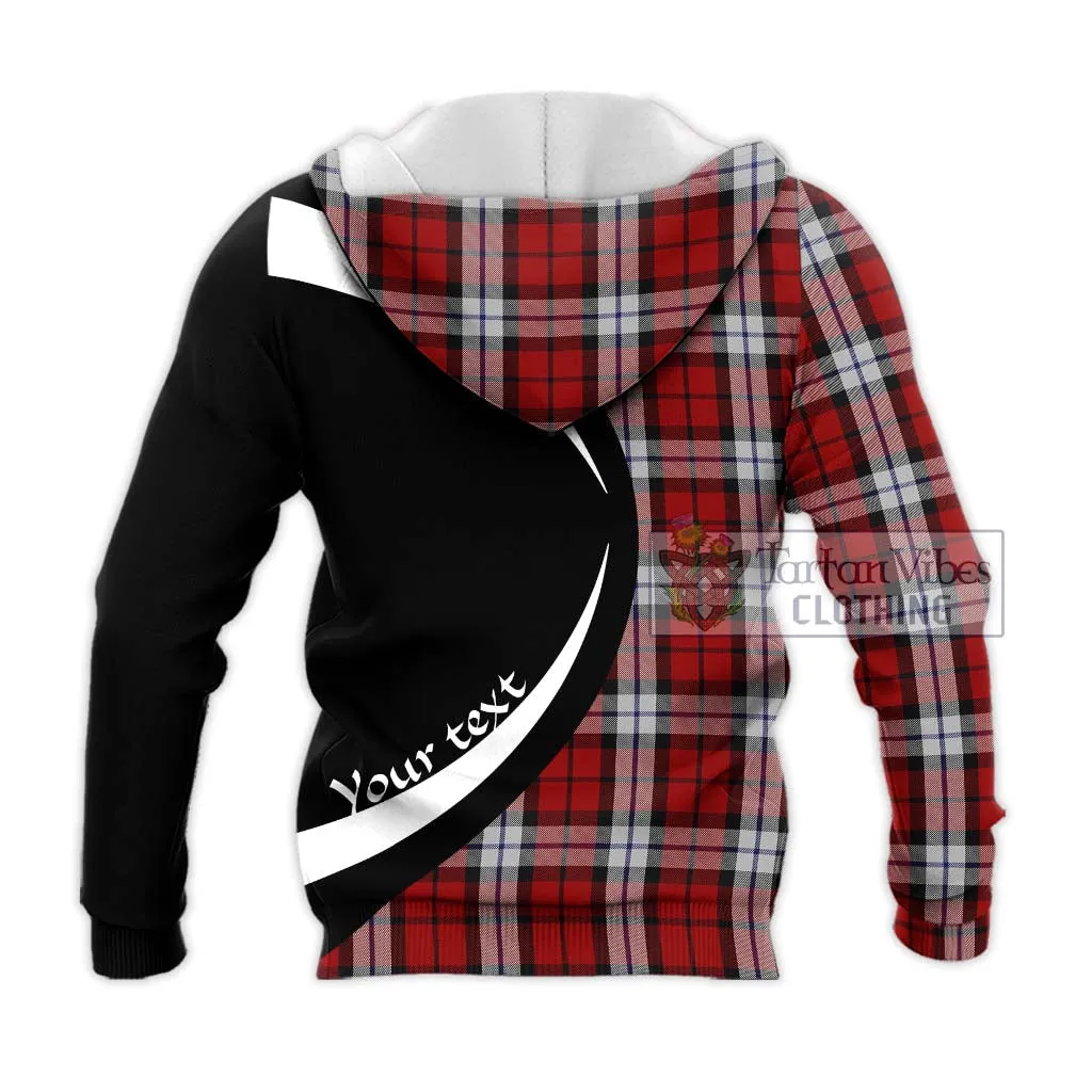 Brodie Dress Tartan Knitted Hoodie with Family Crest Circle Style