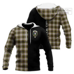 Buchanan Dress Tartan Knitted Hoodie with Family Crest and Half Of Me Style