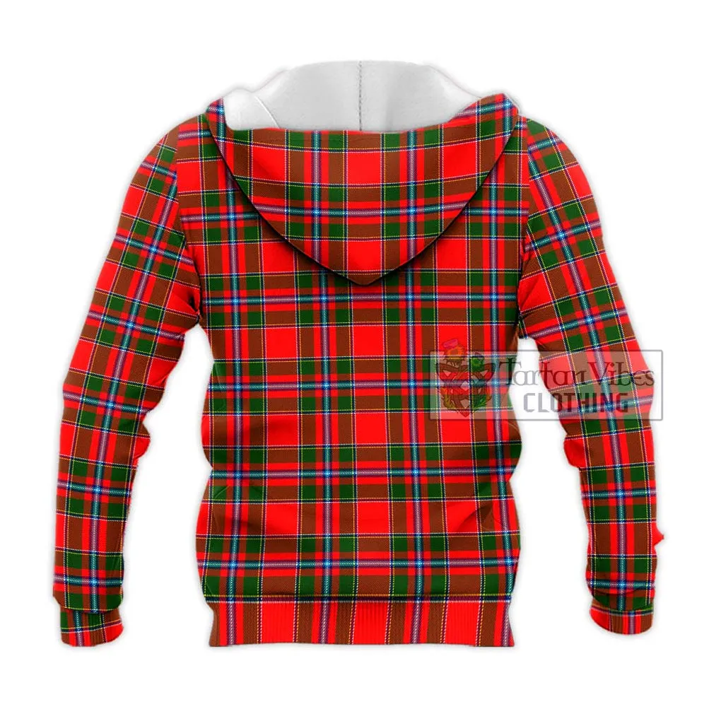 Butter Tartan Knitted Hoodie with Family Crest DNA In Me Style