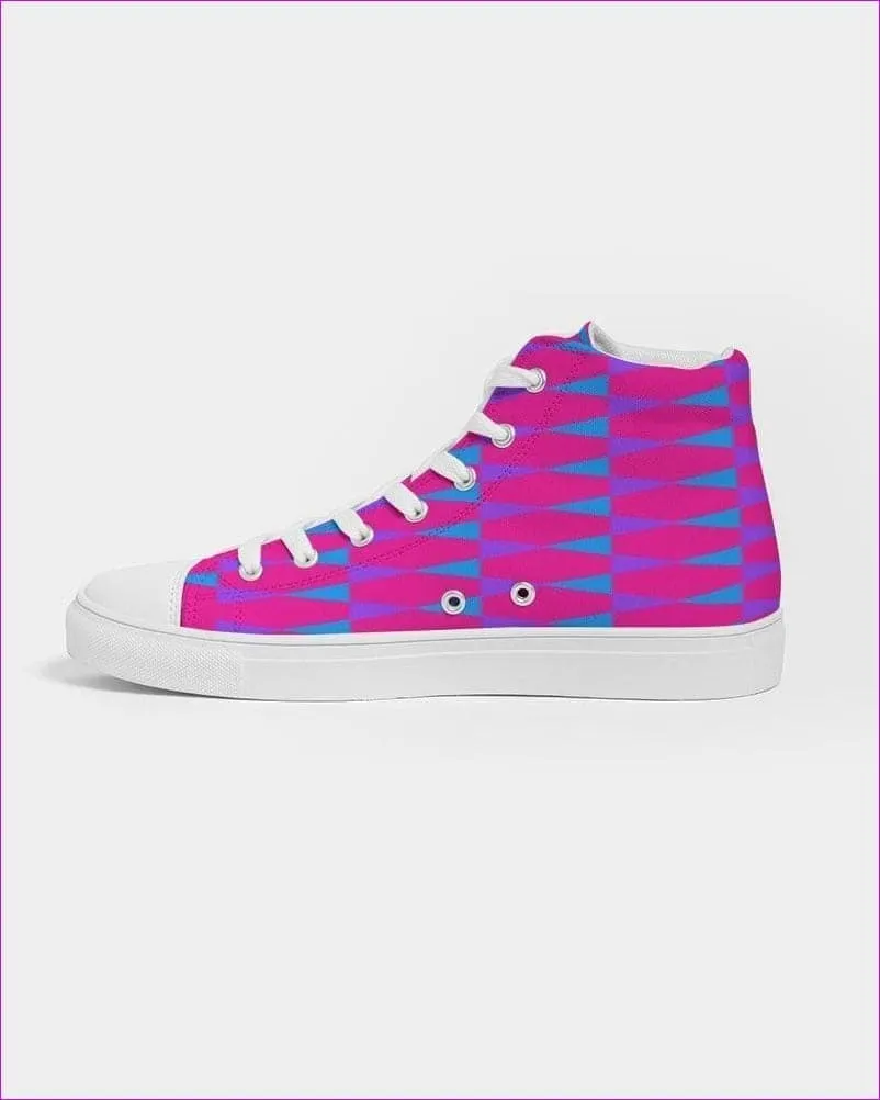 Candy Checkered Womens Hightop Canvas Shoe