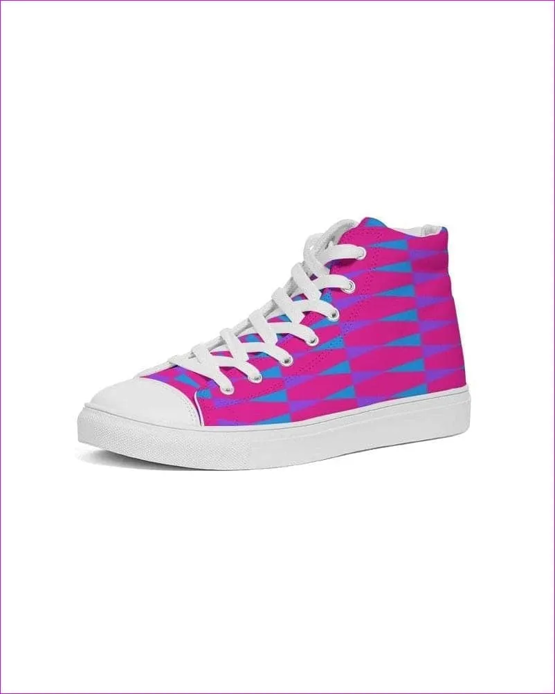 Candy Checkered Womens Hightop Canvas Shoe