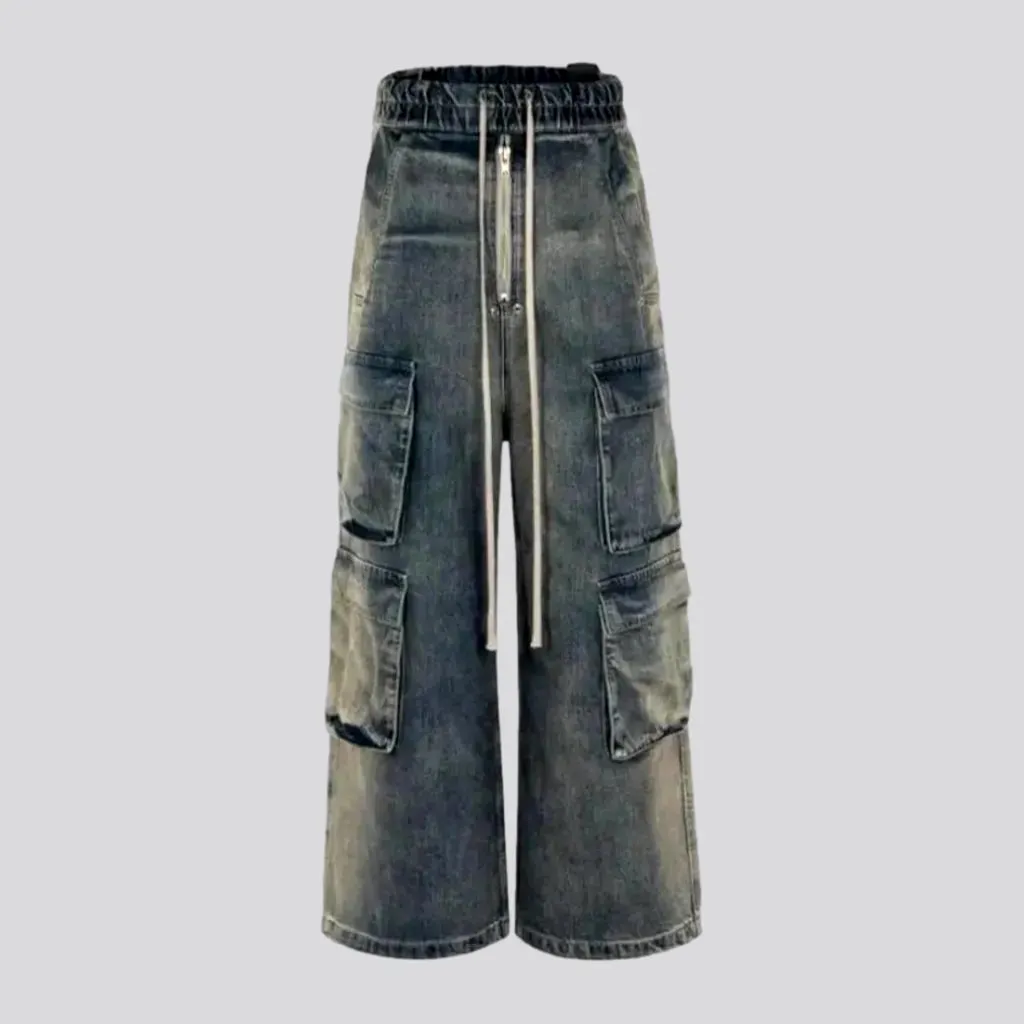 Cargo high-waist jeans
 for men