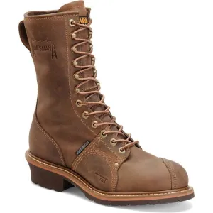 Carolina Men's Linesman 10" Soft Toe WP Slip Resist Work Boot -Brown- CA904