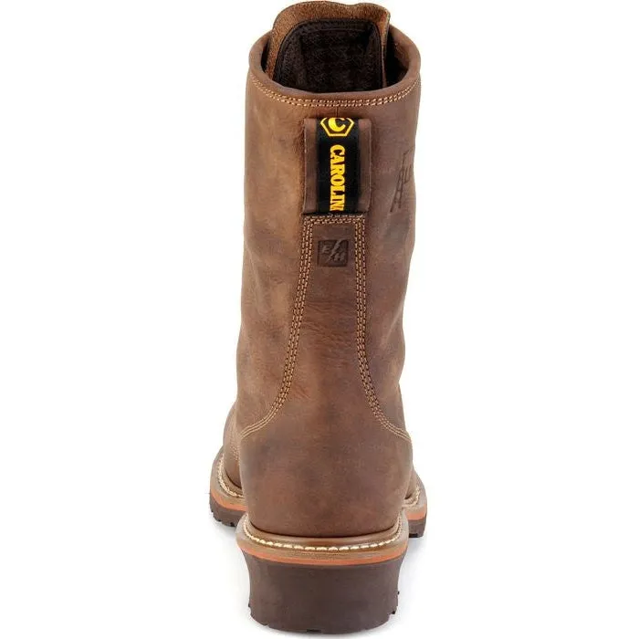 Carolina Men's Linesman 10" Soft Toe WP Slip Resist Work Boot -Brown- CA904