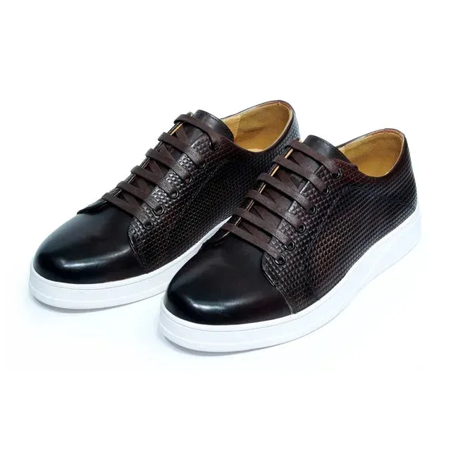 Classic Genuine Leather Textured Shoes