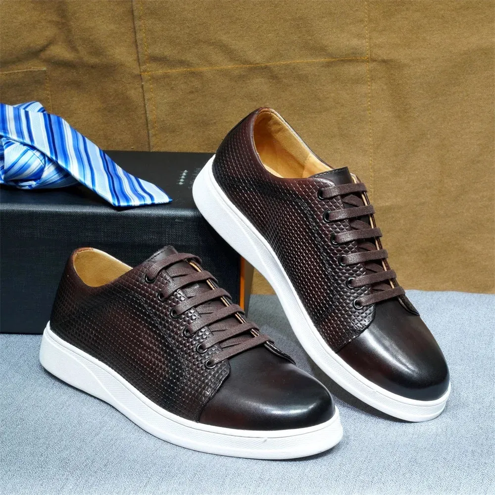 Classic Genuine Leather Textured Shoes