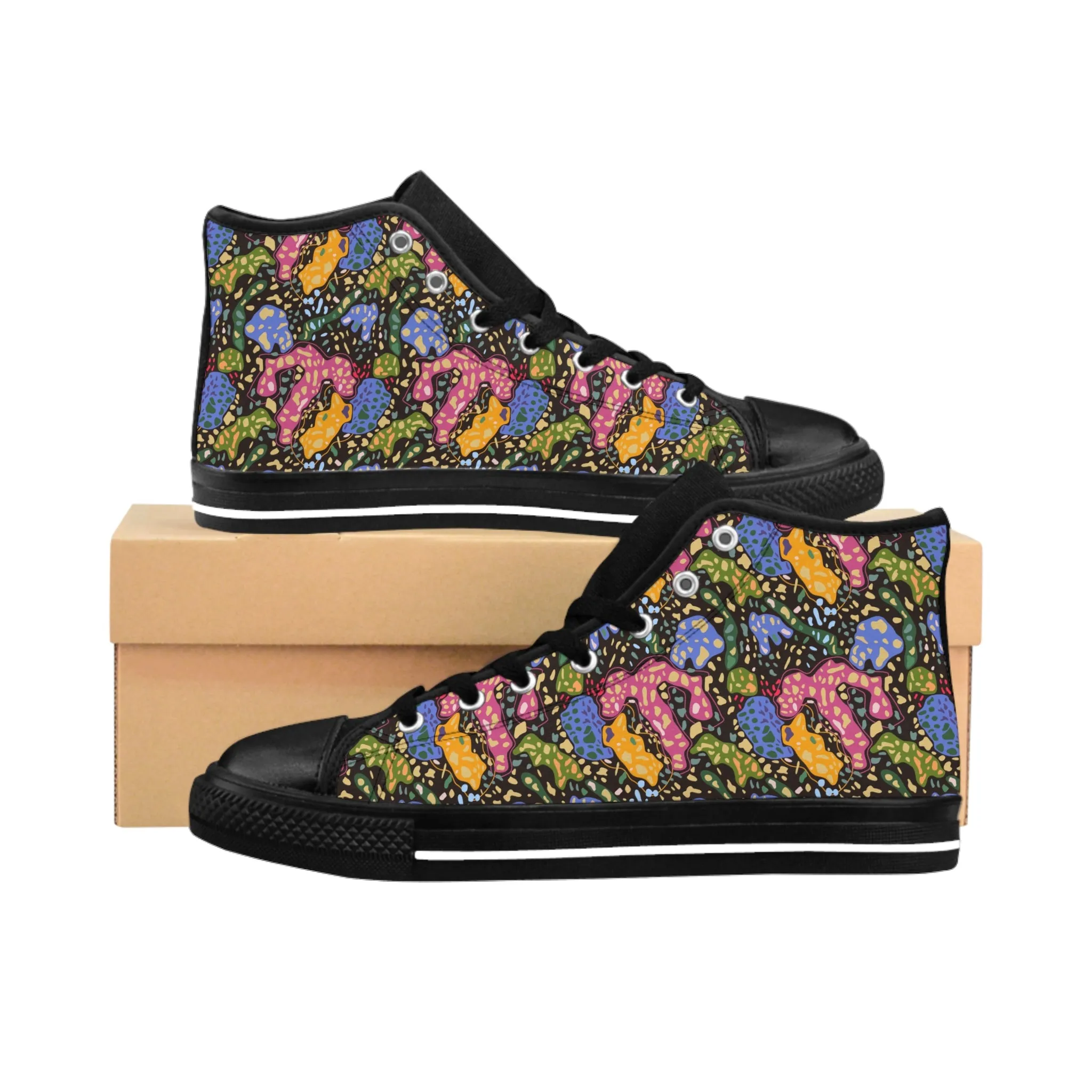 Colorful Doodles Men's Classic Sneakers