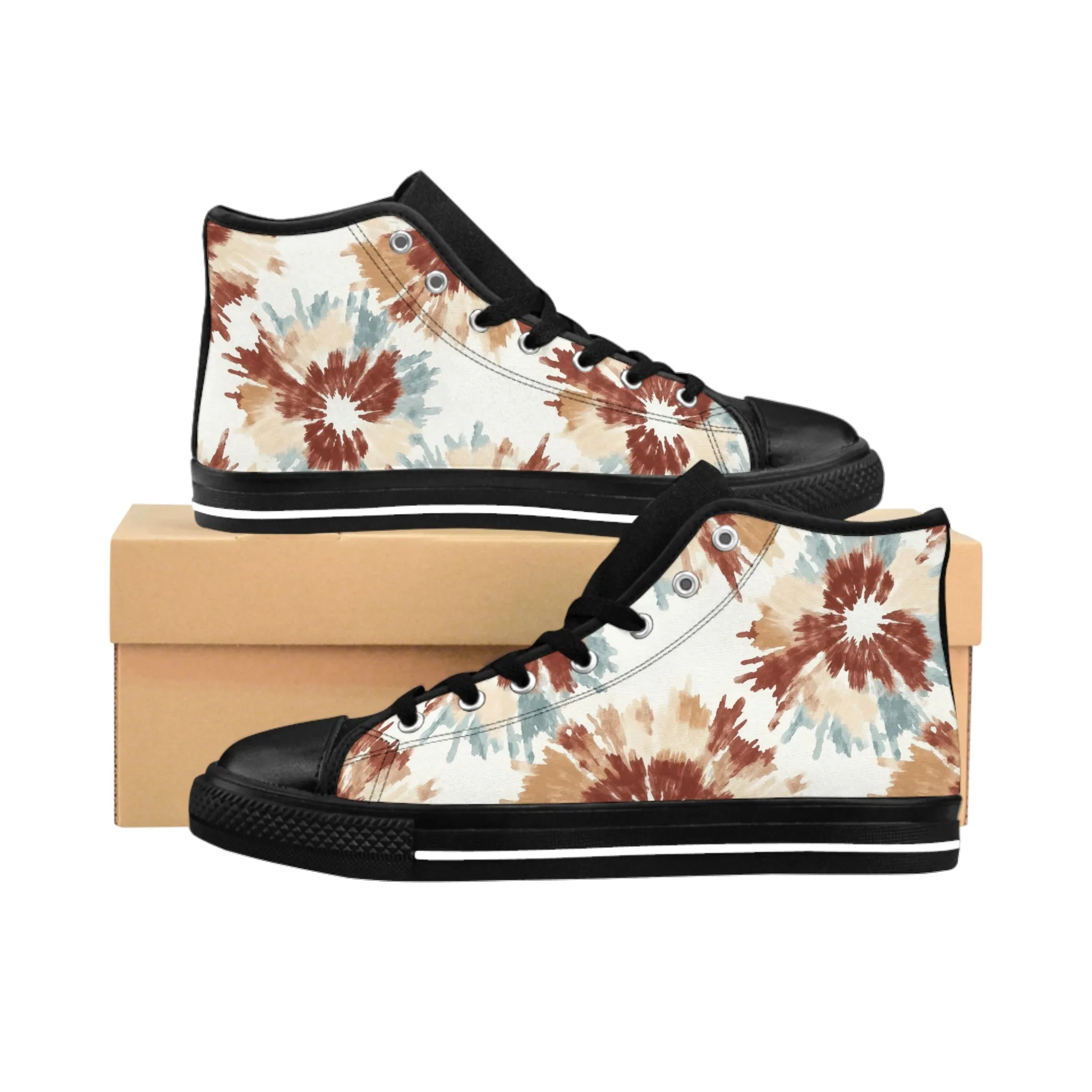 Colorful Splash Pattern Women's Classic Sneakers