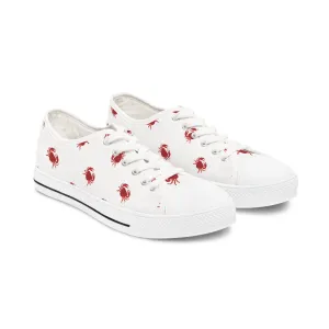 Crab Pattern Women's Low Top Sneakers