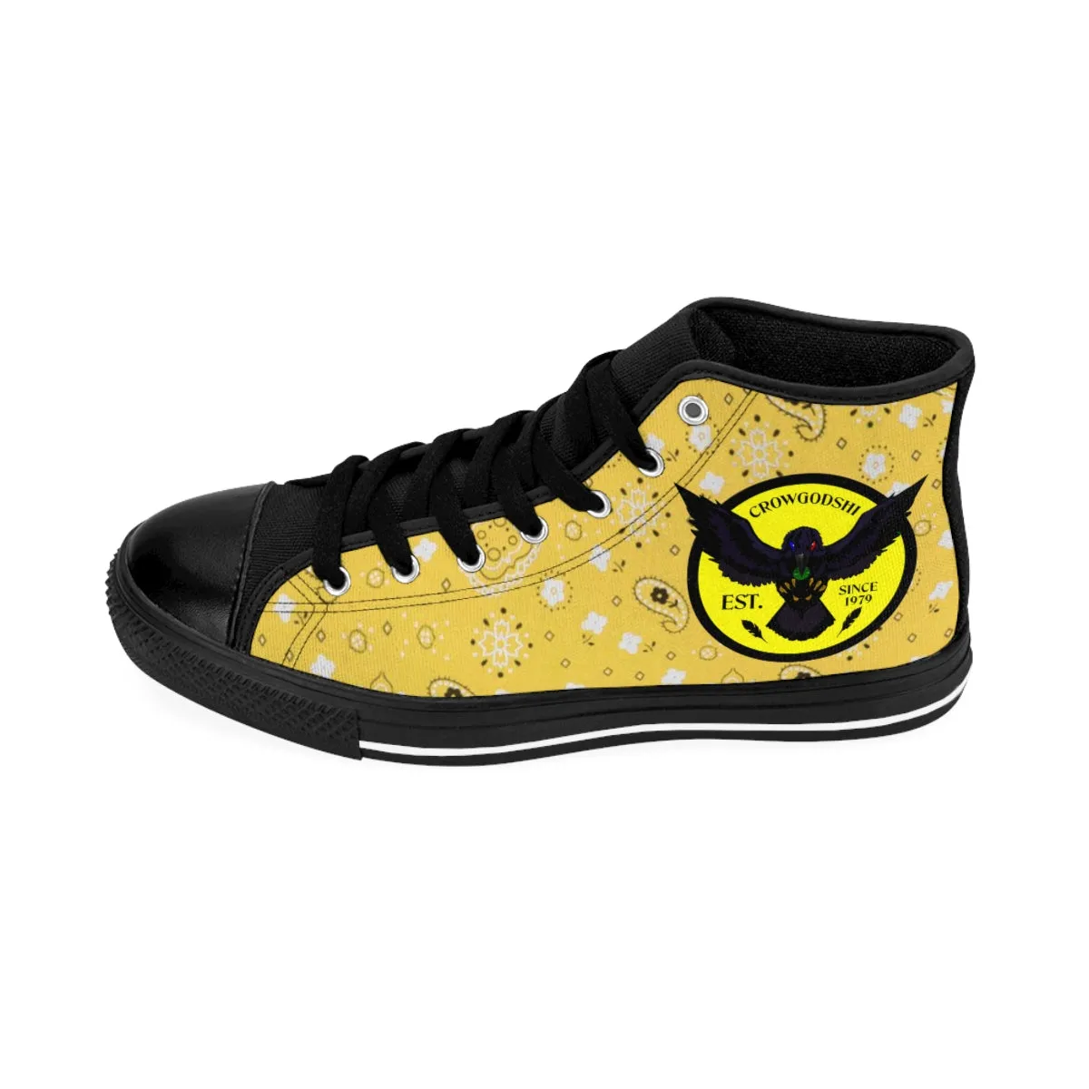 Crowgodshi Men's Yellow Colors High-Tops