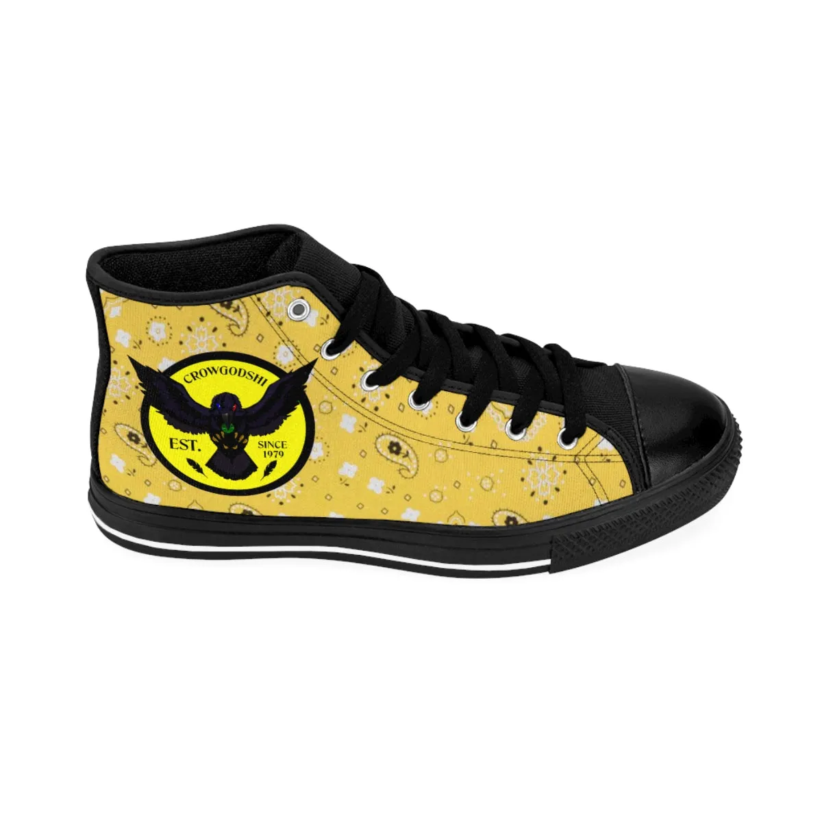 Crowgodshi Men's Yellow Colors High-Tops