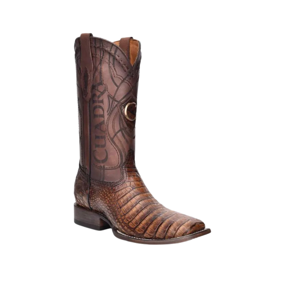 Cuadra Women's Maple Caiman Square Toe Laser Boot