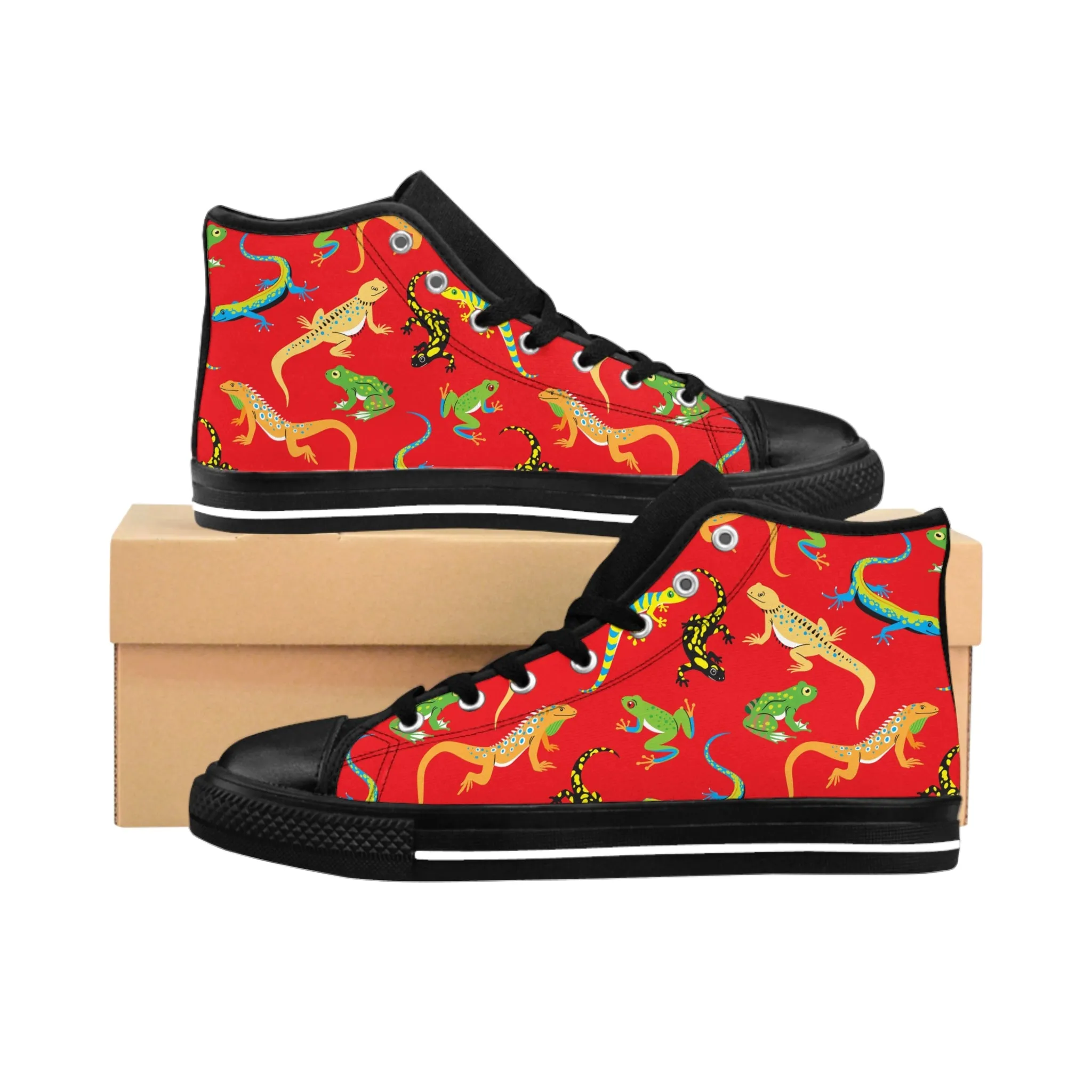 Cute Lizard and Frogs Women's Classic Sneakers