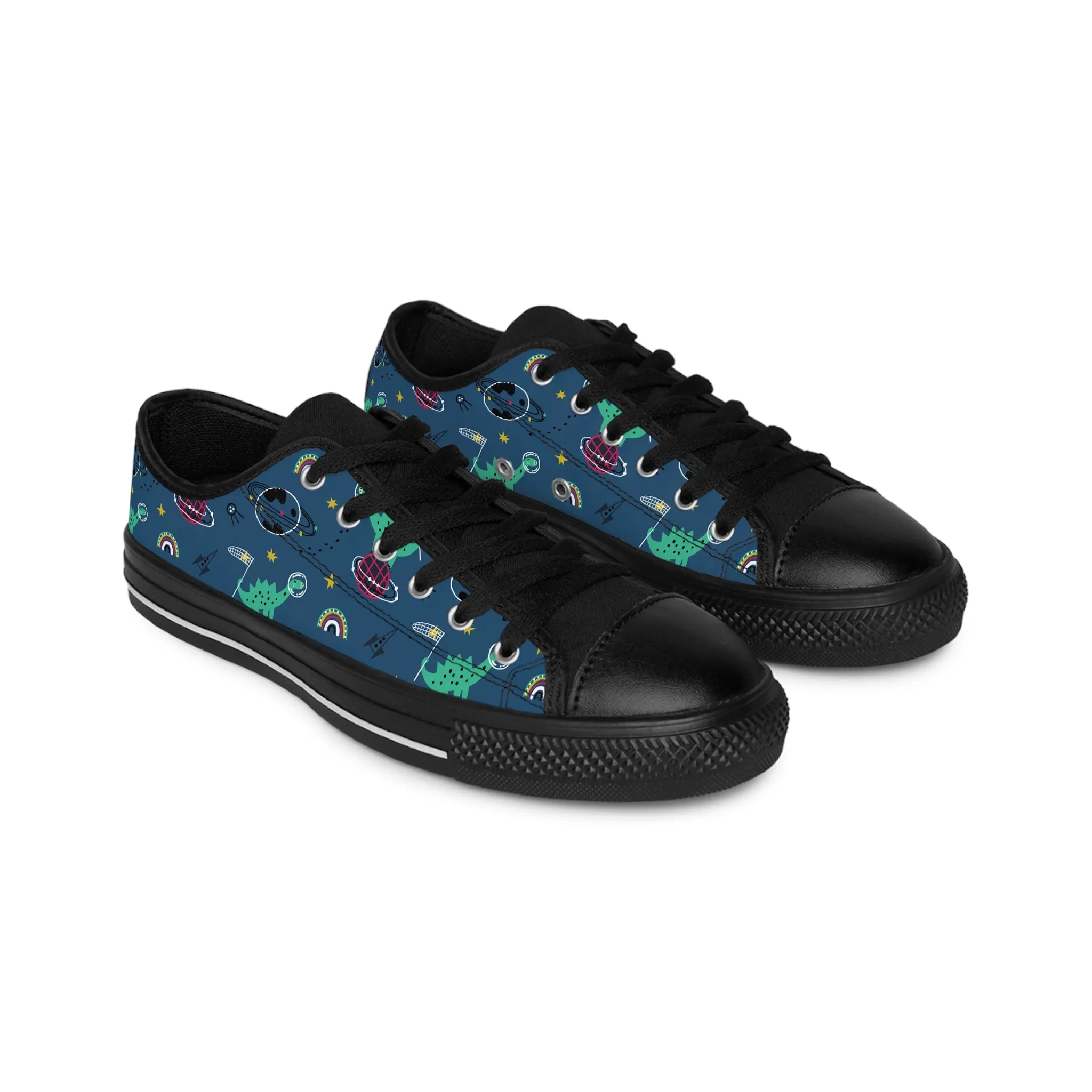 Cute Space Dinosaur Men's Sneakers