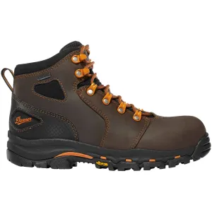 Danner Womens Vicious Brown/Orange Leather Work Boots