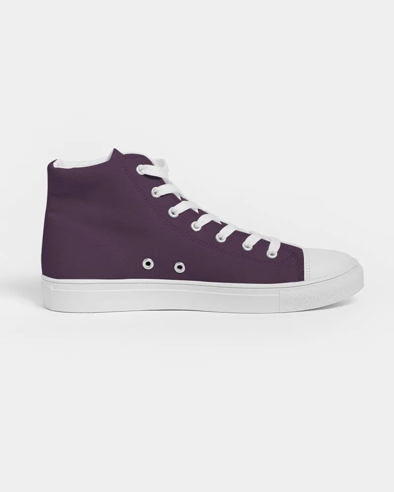 Dark Purple Men's High-top Canvas Sneakers | Men's | Dark Pastel Purple | C30M60Y0K80