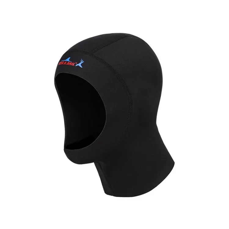 DIVE & SAIL DH-002 1mm Men and Women Swimming Caps Sunscreen Diving Cap Surfing Diving Headgear, Size: XL(Black)