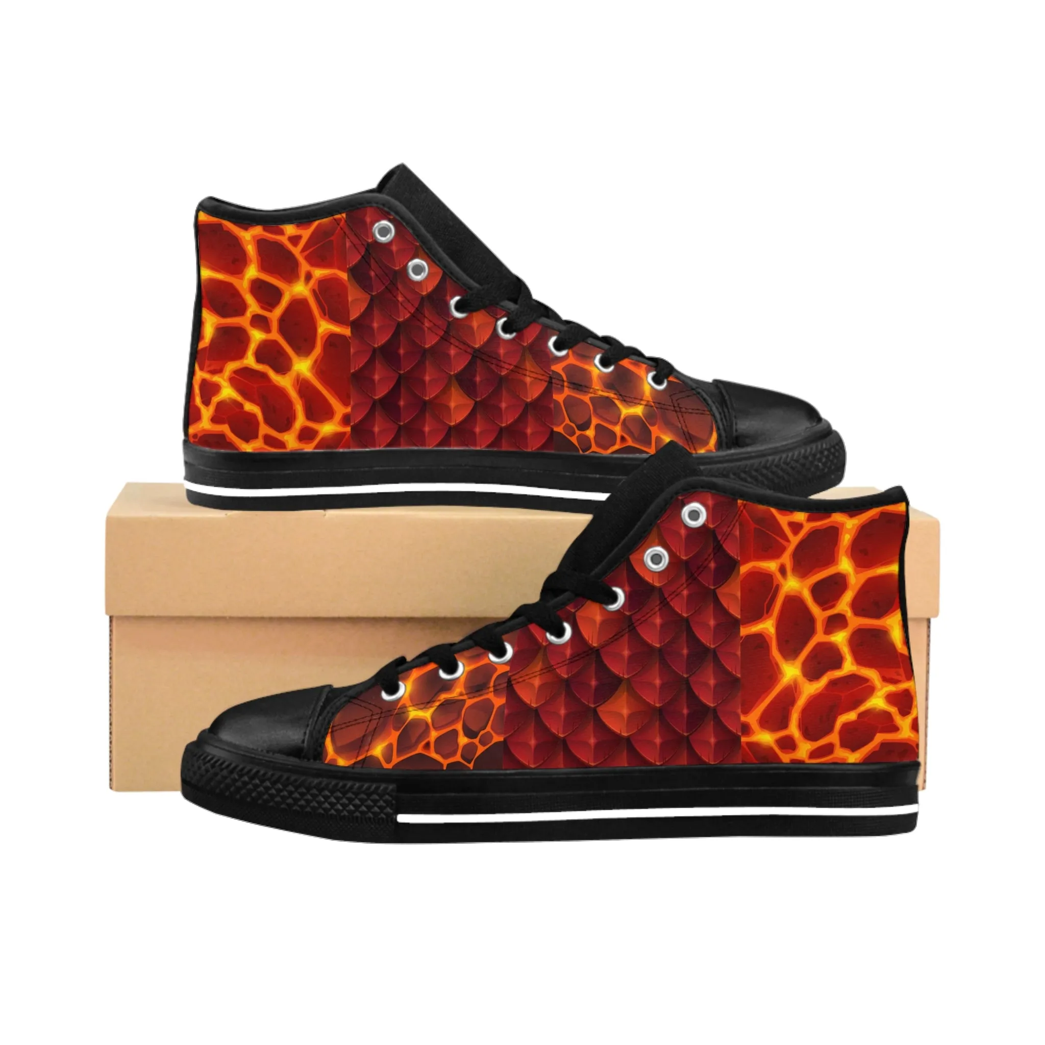 Dragon Lava Skins Women's Classic Sneakers