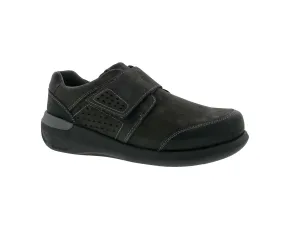 Drew Marshall Men Casual Shoes In Black Nubuck/leather