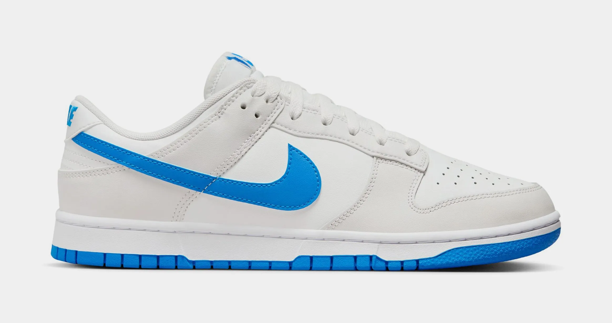 Dunk Low Photo Blue Mens Lifestyle Shoes (White/Blue)