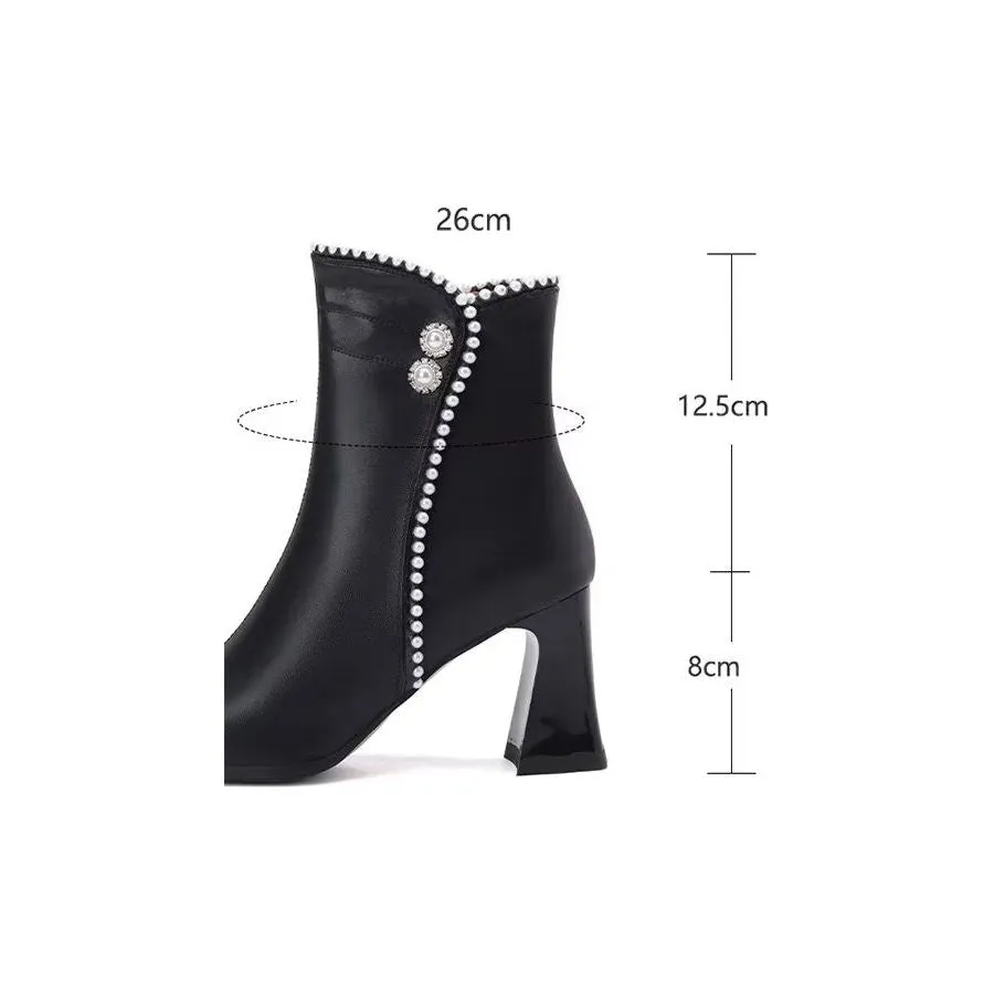 Elegant Zipper Pointed Toe Lace-Up High Heel Boots