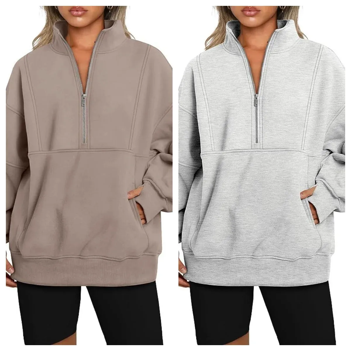 Essential Lounge Fleece Half-Zip Sweatshirts