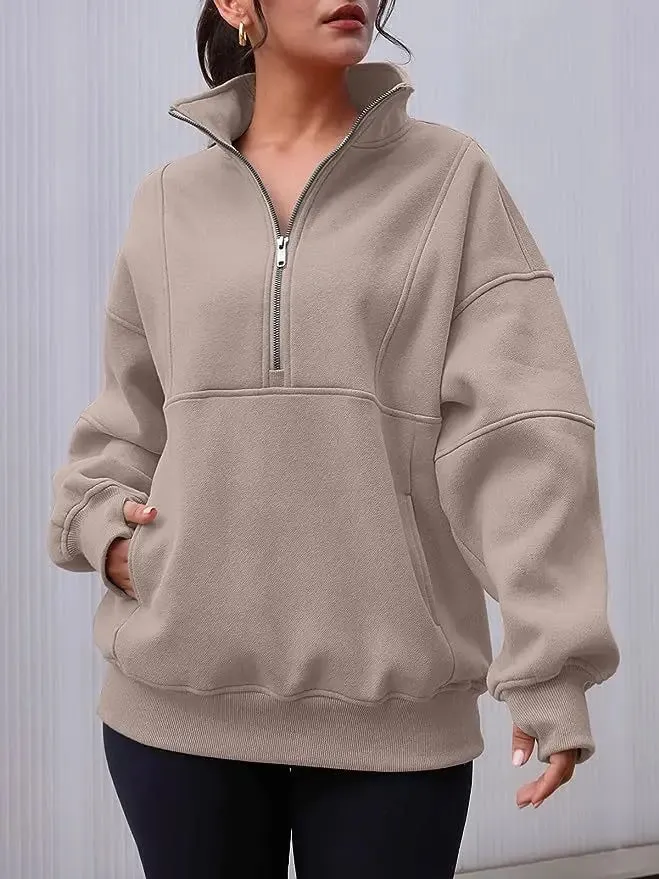 Essential Lounge Fleece Half-Zip Sweatshirts