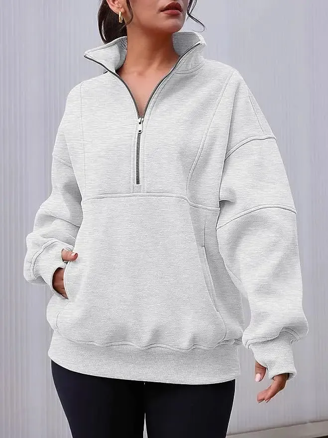 Essential Lounge Fleece Half-Zip Sweatshirts