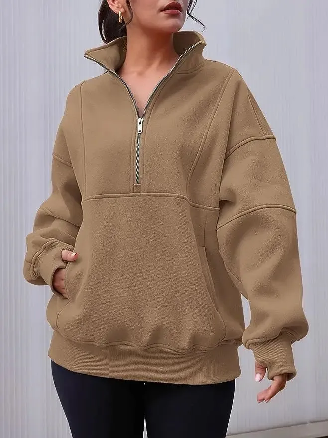 Essential Lounge Fleece Half-Zip Sweatshirts