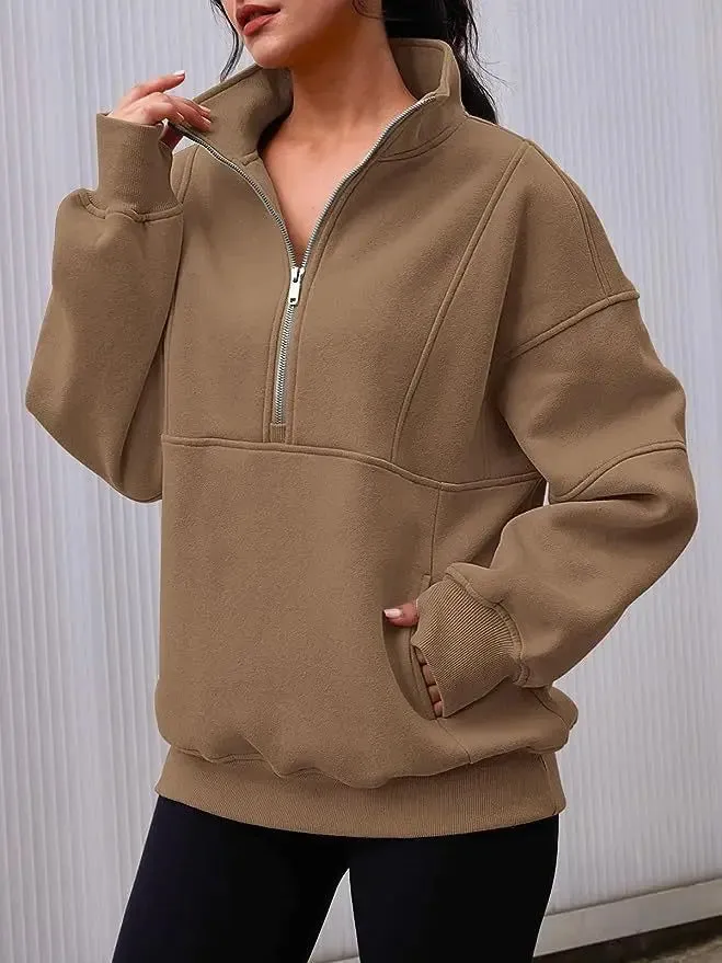 Essential Lounge Fleece Half-Zip Sweatshirts