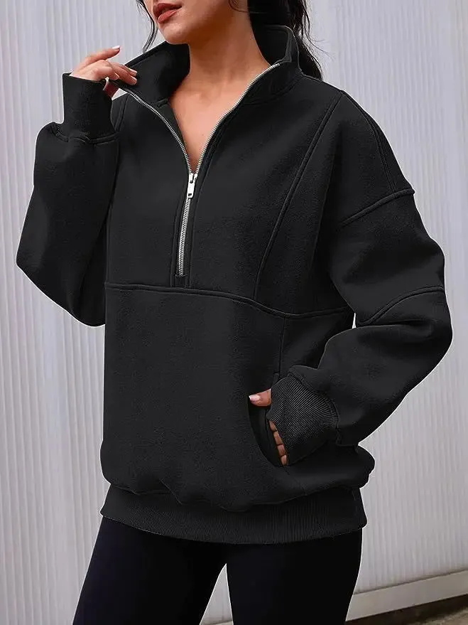 Essential Lounge Fleece Half-Zip Sweatshirts