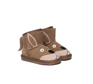 EVERAU® UGG Boots Kids Sheepskin Wool Kangaroo Kids Plus