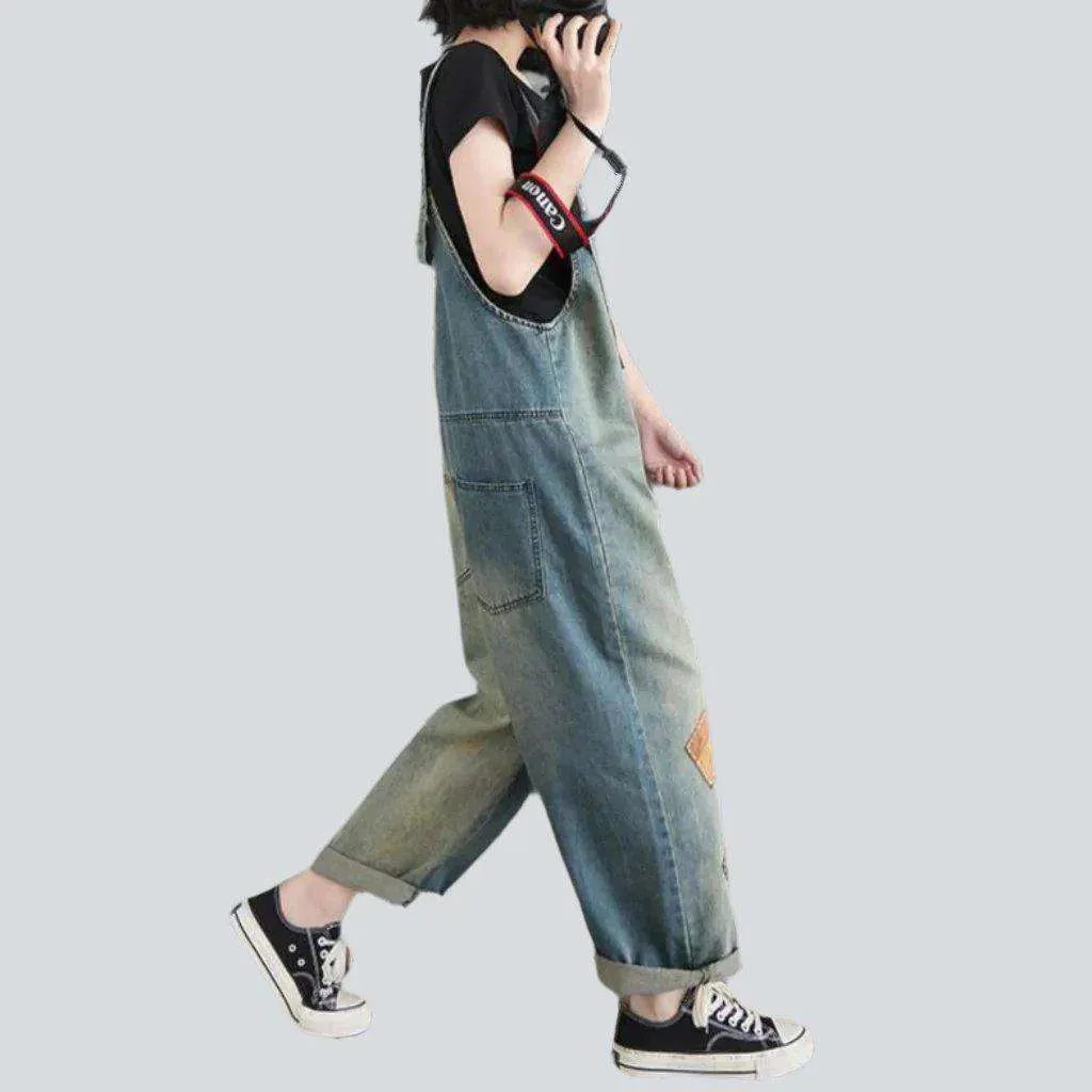 Fashion denim dungaree for women