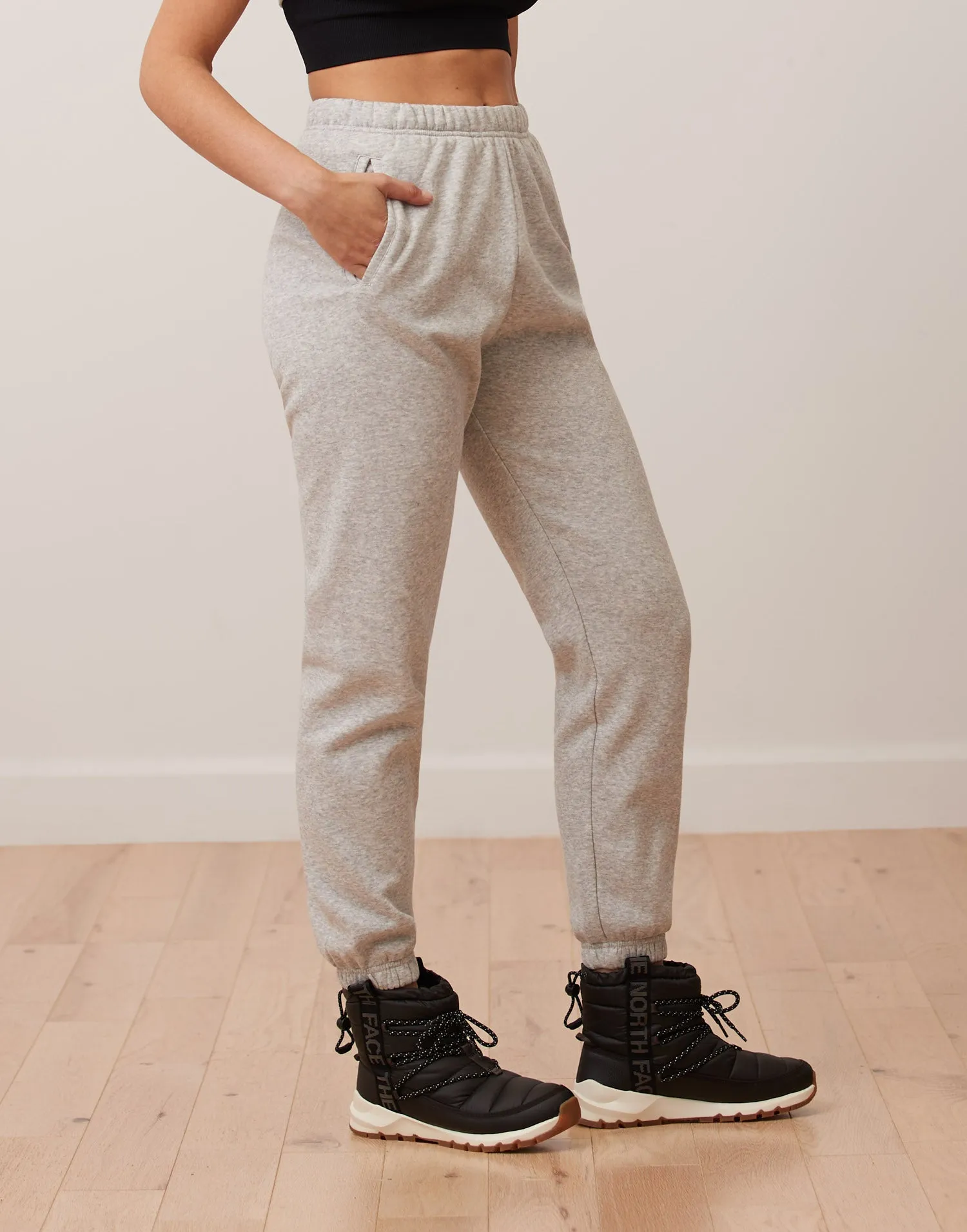 FLEECE JOGGER / GREY MIX