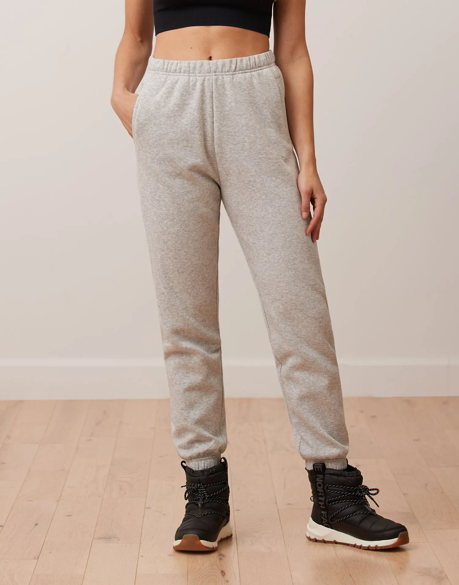 FLEECE JOGGER / GREY MIX