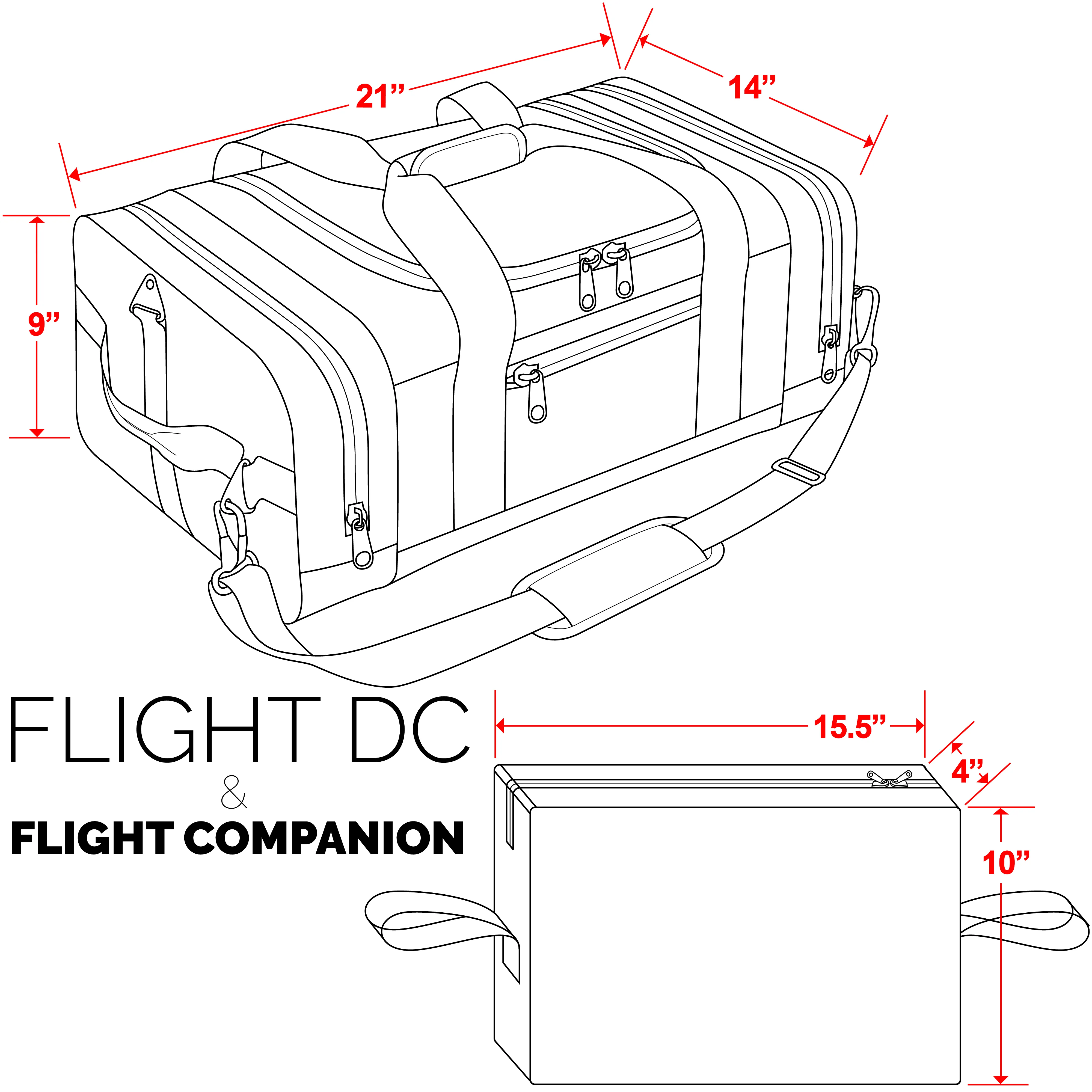 FLIGHT DC BAG (43L) CARRY-ON FIT