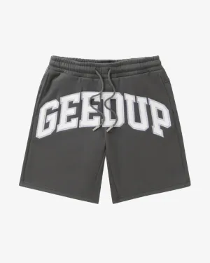 GEEDUP TEAM LOGO SHORTS ASPHALT GREY