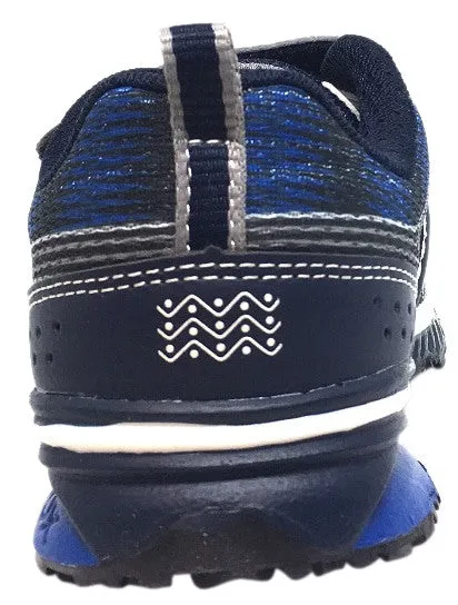 Geox Boy's Bernie Navy & Royal Blue Double Hook and Loop Strap Sneaker