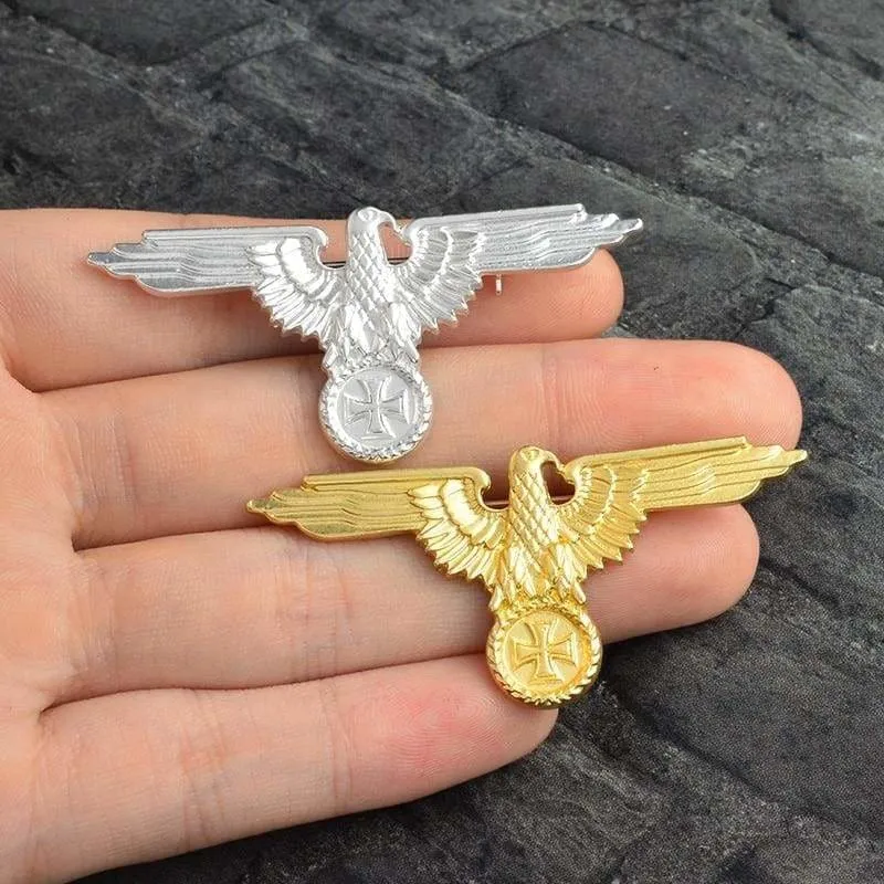 German Military WW2 Eagle Cross Brooches