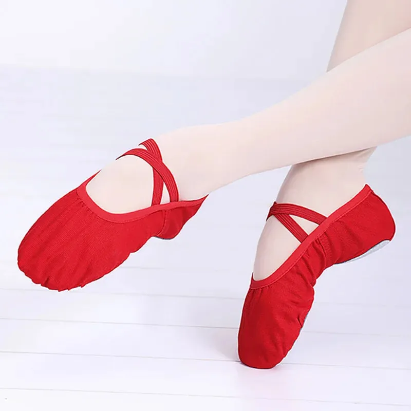 Girls Ballet Shoes Canvas Soft Sole Ballet Dance Slippers Children Practise Ballerina Shoes Woman Dance Shoes