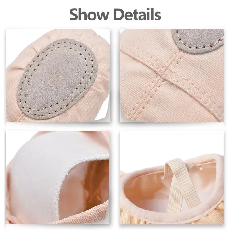 Girls Ballet Shoes Canvas Soft Sole Ballet Dance Slippers Children Practise Ballerina Shoes Woman Dance Shoes