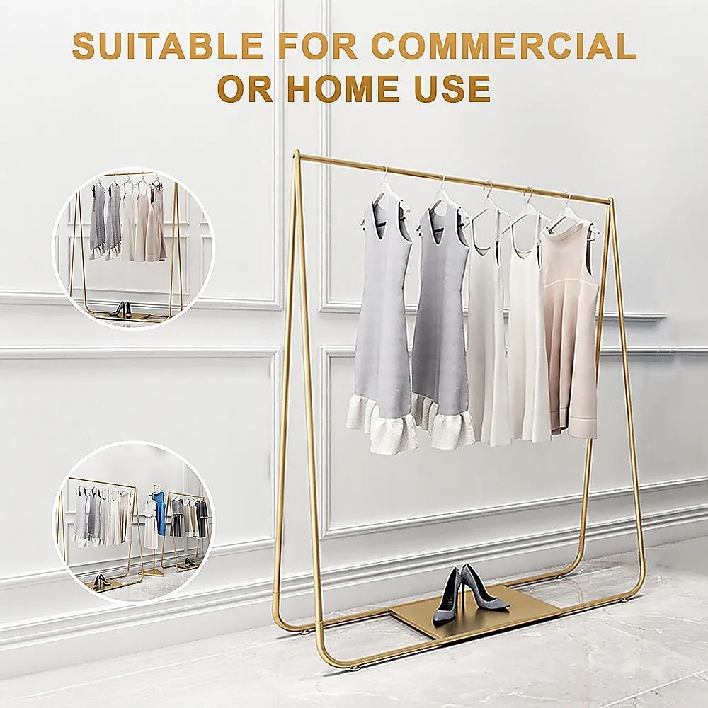 Golden Metal Garment Display Rack, Smooth Finish, 150x160cm