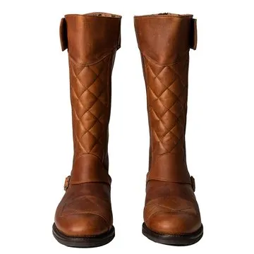 Goldtop The Quilted Trophy Boots in waxed Brown